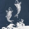 Blue Japanese Traditional Koi Print Hanten 3 Blue Japanese Traditional Koi Print Hanten 3