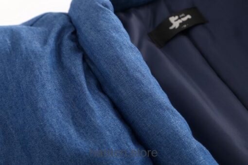 Blue Cozy Traditional Japanese Solid Classic Hanten 3