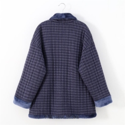 Blue Winter Hanten with Lacing Cotton Kimono Hanten Jacket 3