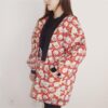 Lucky Cat Thick Warm Cotton-Padded Haori Retro Kimono Style Hanten 2