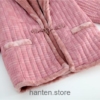 Pink Japanese Kimono Winter Coat Warm Asian Clothing Hanten 4